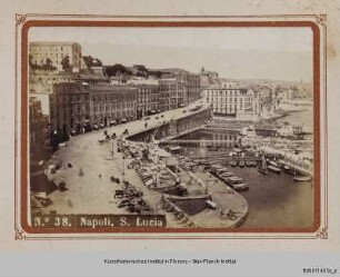 Album mit Veduten Neapels : Vedute des Borgo Santa Lucia