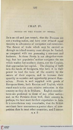 Book III, Chapter IV: Notice on the trade of Persia
