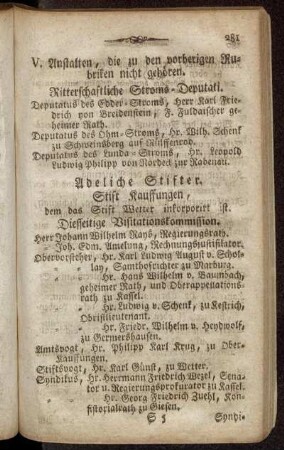 V. Anstalten, die zu den vorherigen Rubriken nicht gehören.