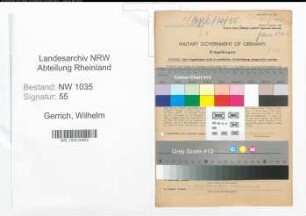 Entnazifizierung Wilhelm Gerrich , geb. 09.09.1909 (Steiger)