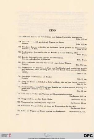 Zinn (Nr. 723-830)
