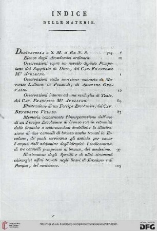 Indice delle materie