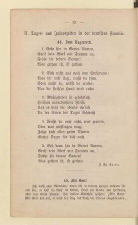 II. Tages- und Jahreszeiten in der deutschen Familie
