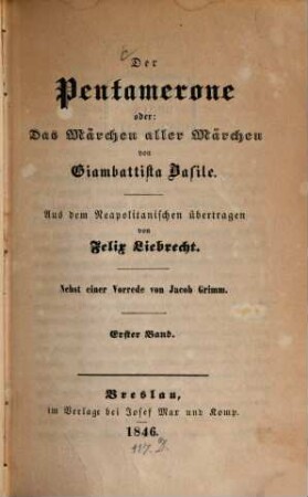 Der Pentamerone oder: Das Märchen aller Märchen, 1
