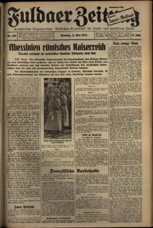 Ausgabe vom Montag, den 11. Mai 1936.