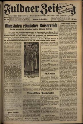 Ausgabe vom Montag, den 11. Mai 1936.