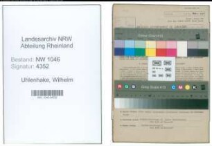 Entnazifizierung Wilhelm Uhlenhake , geb. 19.11.1899 (Strassenarbeiter)