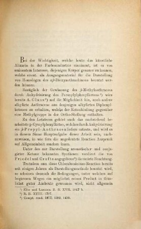 Beiträge zur Kenntniss des Paracymylphenylketons