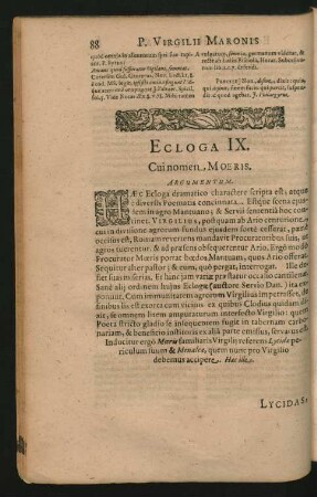 Ecloga IX. Cui nomen Moeris.