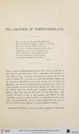 The Countess of Northumberland