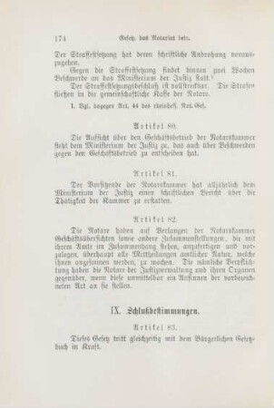 IX. Schlußbestimmungen