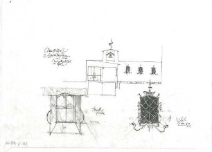 Gsaenger, Gustav; Oberstdorf / Allgäu (Bayern); Ev. Kirche - 2. Erweiterung, Nordseite im Hof (Ansicht, Details)