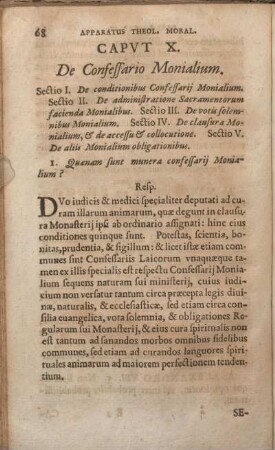 Caput X. De Confessario Monialium.