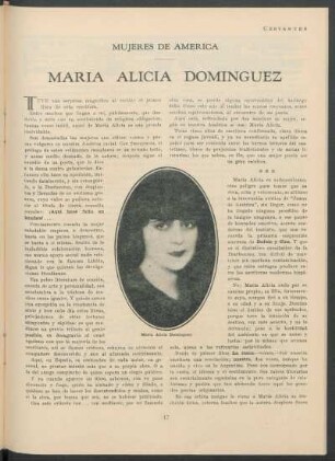 Mujeres de América - María Alicia Domínguez