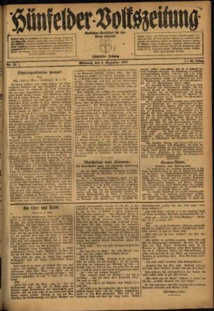 Ausgabe vom Mittwoch, den 03. Dezember 1919.