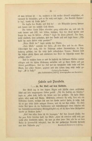 Fabeln und Parabeln