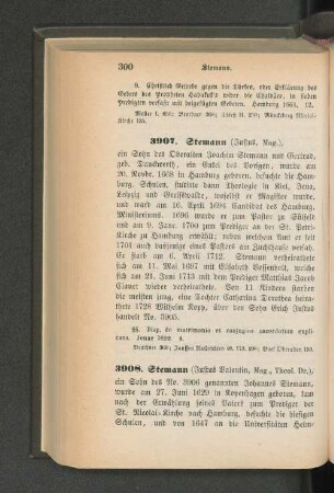 3908. Stemann (Justus Valentin, Mag., Theol. Dr.)