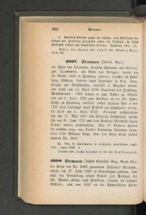 3908. Stemann (Justus Valentin, Mag., Theol. Dr.)