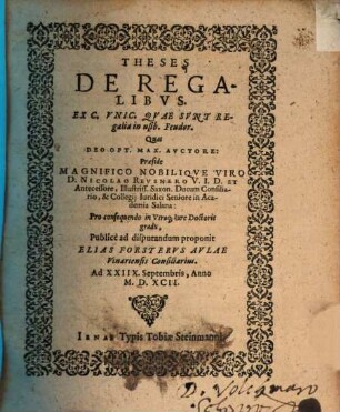 Theses de regalibus