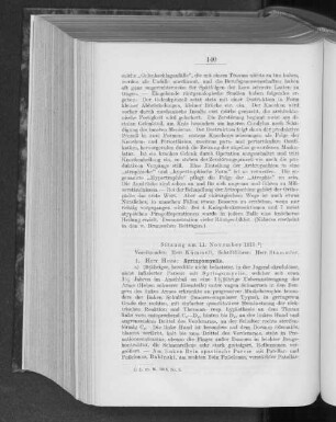 Sitzung am 11. November 1913.