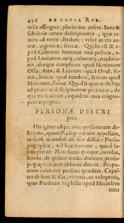 Personae Descriptio.