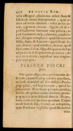 Personae Descriptio.
