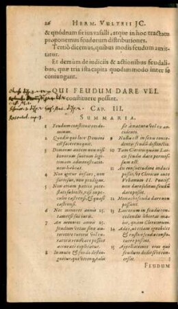 Qui Feudum Dare Vel constituere possint. Cap. III.