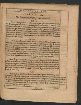 Caput IX. De immortalitate primi hominis.