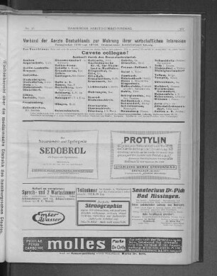 Verband der Aerzte Deutschlands zur Wahrung ihrer wirtschaftlichen Interessen.