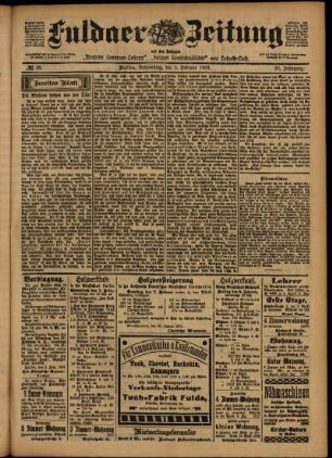 Zweite Ausgabe vom Donnerstag, den 05. Februar 1903.