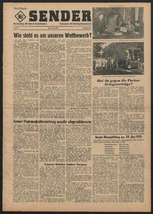 Betriebszeitung 'WF-Sender', Nr.23/1955 (22. Juni 1955)