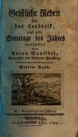 Geistliche Reden für das Landvolk, auf alle Sonntage des Jahres, 3