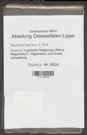 Übereinkunft zwischen Lippe und Schaumburg-Lippe wegen des lehnbaren Zehnten auf dem Hohenfelde vor Blomberg