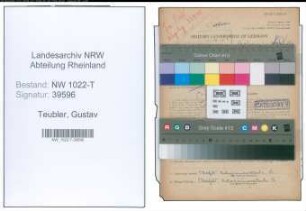 Entnazifizierung Gustav Teubler , geb. 05.08.1911 (Maurer)