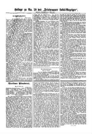Beilage zu Nr.29