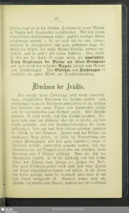 Abnehmen der Früchte