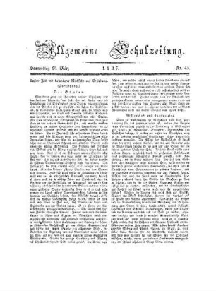 Unsere Zeit mit besonderer Rücksicht auf Erziehung