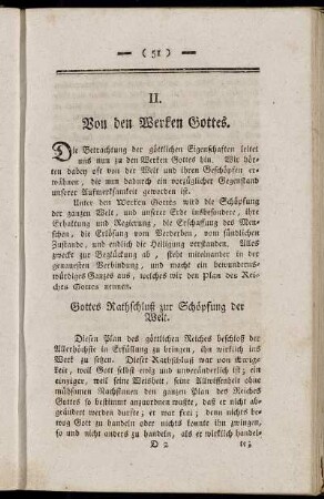 Gottes Rathschluß zur Schöpfung der Welt