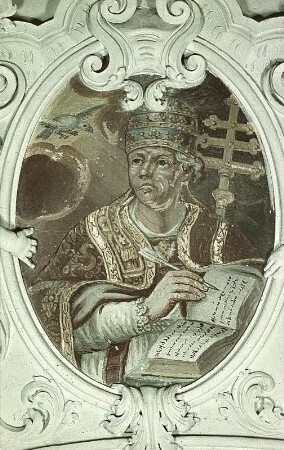 Deckenbild im Langhaus: Der Heilige Gregor