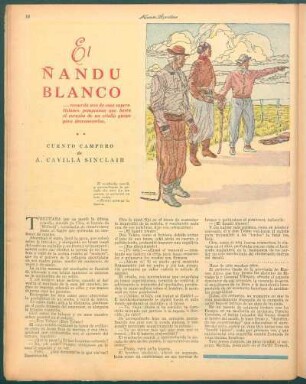 El Ñandu blanco : Cuento campero de A. Cavilla Sinclair