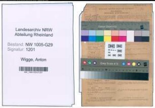 Entnazifizierung Anton Wigge , geb. 17.02.1893 (Bahnsekretaer)