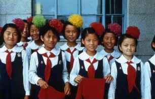 Nord-Korea 1981. Pioniere in Pjöngjang in einem Pionierpalast