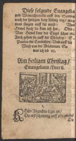 Am heiligen Christag ...