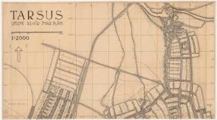 Gesamtbebauungsplan Tarsus: Lageplan, Verkehrslinienplan Teil A (vermut. 2. Fassung)