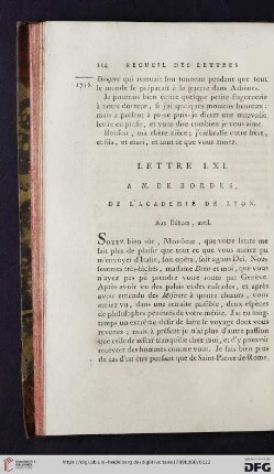 (Lettre LXI - LXX)