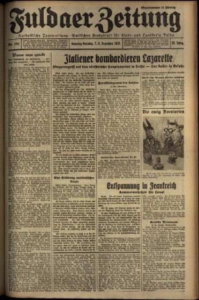 Erste Ausgabe vom Sonntag, den 08. Dezember 1935.