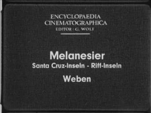 Melanesier (Santa Cruz-Inseln, Riff-Inseln) - Weben