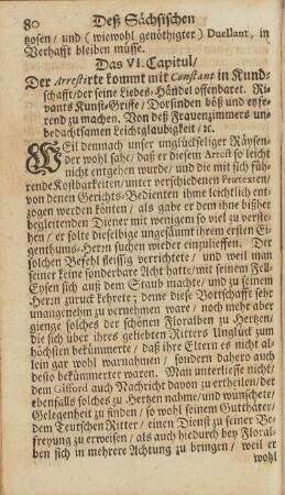 Das VI. Capitul