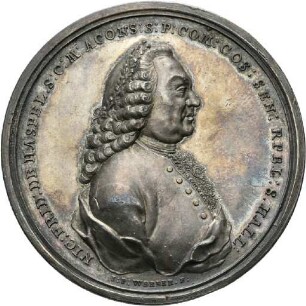 Medaille von Jeremias Paul Werner auf das fünfzigjährige Amtsjubiläum von Nikolaus Friedrich Haspel, 1788