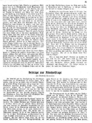 Beiträge zur Alkoholfrage